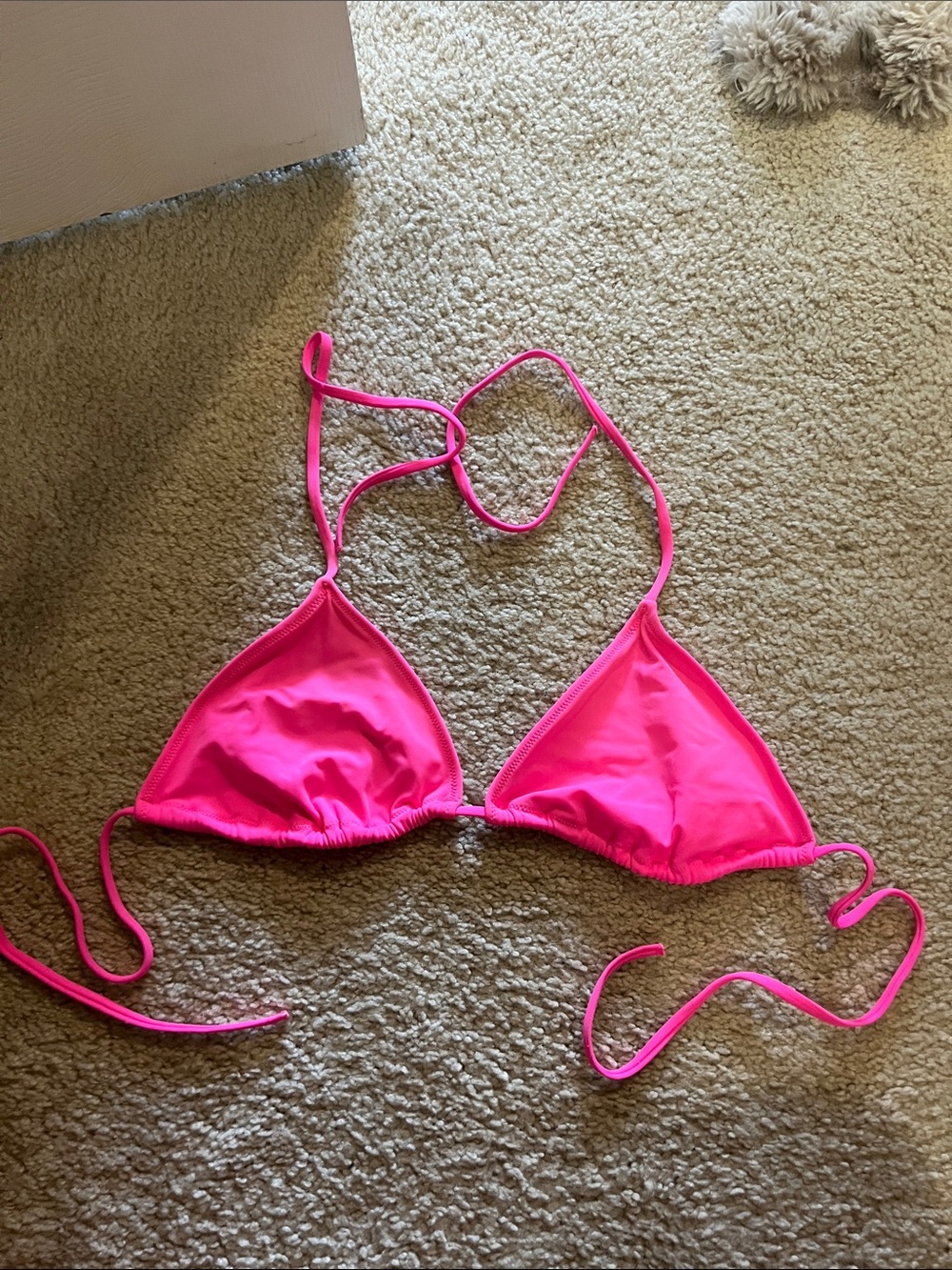 Victoria’s Secret Hot Pink Triangle Bikini Top